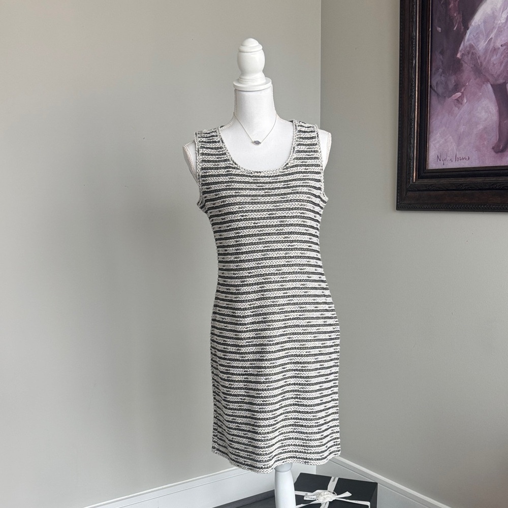 Max Studio Striped Black and White Mini Dress